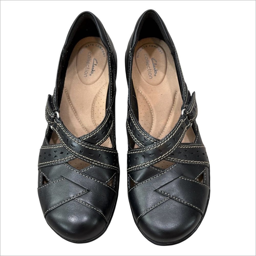 NEW Clarks Ashland Spin Q Black Size 7 WIDE